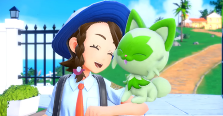 Pokemon Scarlet and Violet SV Character and Sprigatito.png