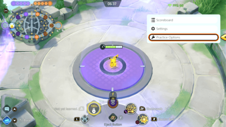Pokemon UNITE - Select Practice Options.png
