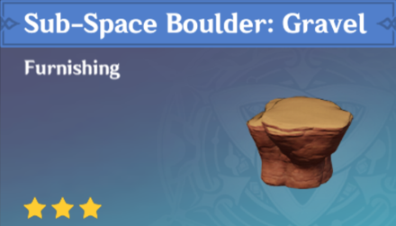 Genshin Impact - How to Get Sub-Space Boulder: Gravel Furnishing
