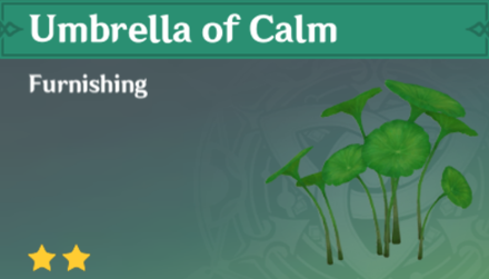 Genshin Impact - How to Get Umbrella of Calm Furnishing