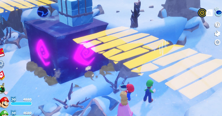 Mario + Rabbids Sparks of Hope - Activate the block again to transport the items to the other side