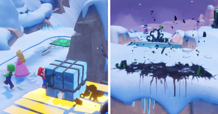 Mario + Rabbids Sparks of Hope - Pull block over the switch to deactivate the obstacle