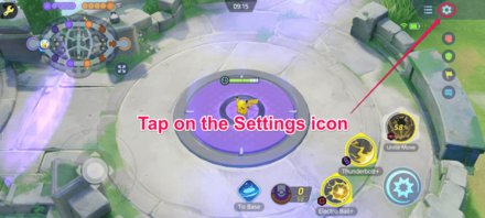 Pokemon UNITE - Practice Area Settings Icon Mobile