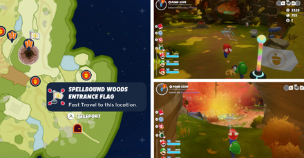 Mario + Rabbids Sparks of Hope - Go northwest of the Spellbound Woods Entrance Fast Travel Flag.png