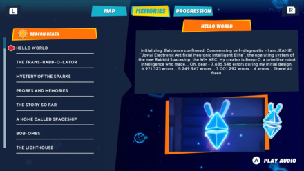 Mario + Rabbids Sparks of Hope - JEANIE Memory