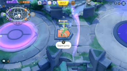 Pokemon UNITE - Standing on Jump Pad.png