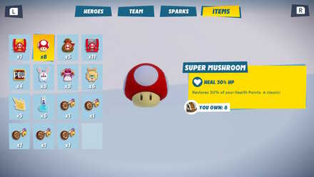 Use Battle Items during fights with enemies