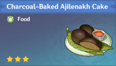 Genshin Impact - How to Get Charcoal-Baked Ajilenakh Cake and Effects