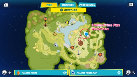 Mario + Rabbids Sparks of Hope - Palette Prime Pipe Map Location