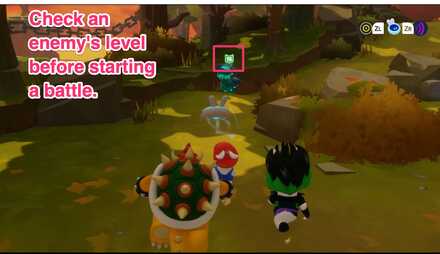 Check enemy levels before proceeding to battle