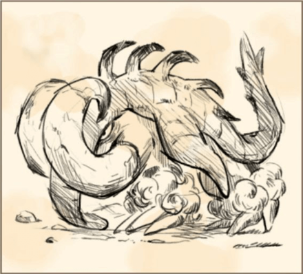 Pokemon Scarlet and Violet SV - Great Tusk Sketch.png