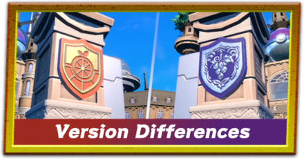 Pokemon Scarlet and Violet SV - Version Differences