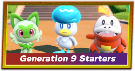 Pokemon Scarlet and Violet SV - Generation 9 Starters