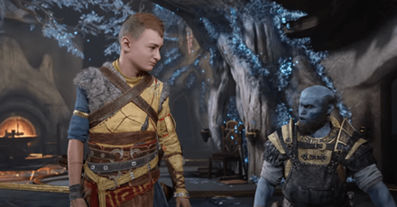 GOWR - Atreus Talking to an NPC