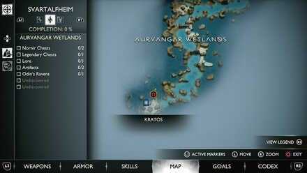 GoW Ragnarok - Map View