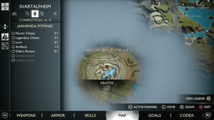 GoW Ragnarok - Map View