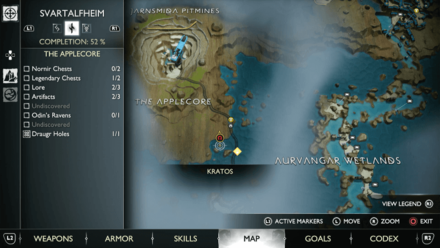 GoW Ragnarok - Map View