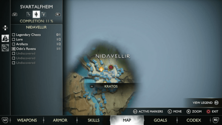GoW Ragnarok - Map View