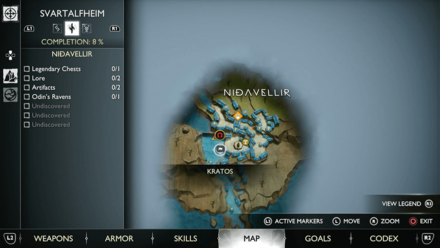 GoW Ragnarok - Map View