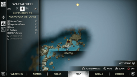 GoW Ragnarok - Map View