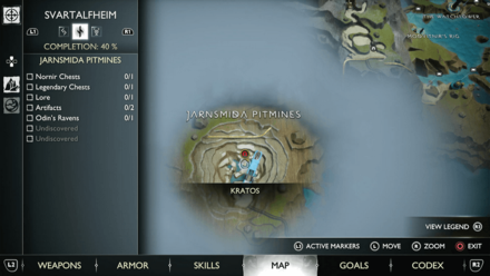 GoW Ragnarok - Map View