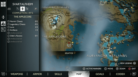 GoW Ragnarok - Map View