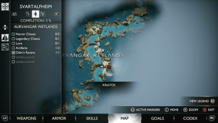 GoW Ragnarok - Map View