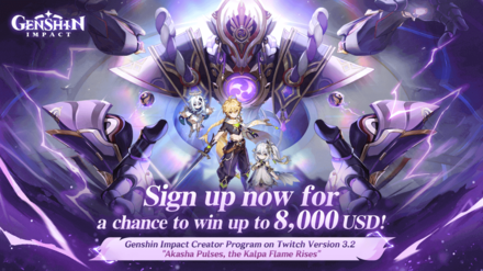 Genshin - Creator Program Version 3.2 - Streaming Event Page