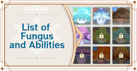 Genshin Impact - List of Fungus and Abilities