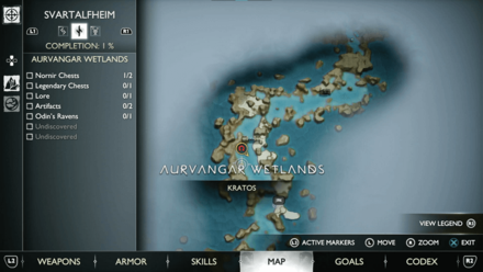 GoW Ragnarok - Map View