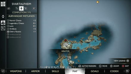 GoW Ragnarok - Map View