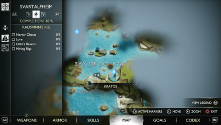 GoW Ragnarok - Map View