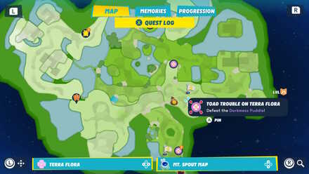 Mario + Rabbids Sparks of Hope - Toad Trouble on Terra Flora Map Location