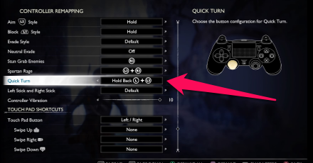 GoW Ragnarok - Quick Turn Remap