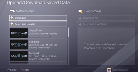 God of War Ragnarok - Transferring Save Data Via Cloud Storage