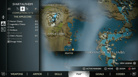 GoW Ragnarok - Map View