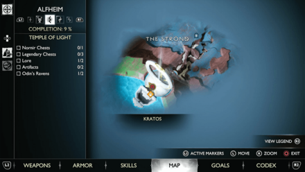 GoW Ragnarok - Map View