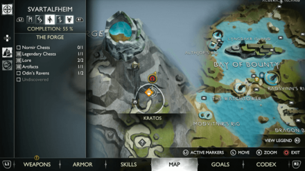 GoW Ragnarok - Map View