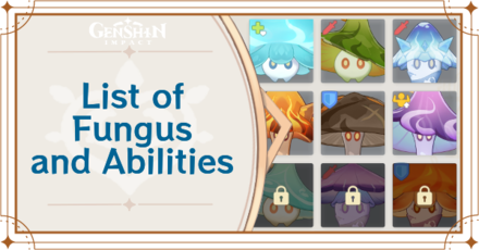 Genshin Impact - List of Fungus and Abilities