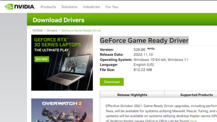 Download NVIDIA 526.86