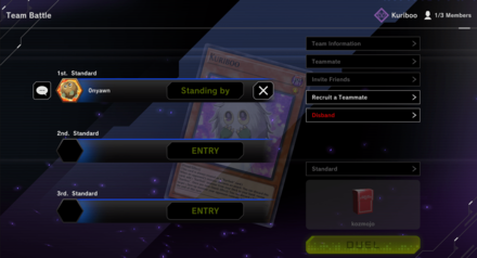 Master Duel - Create a Team