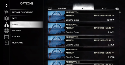 GoW Ragnarok - Restart Checkpoint