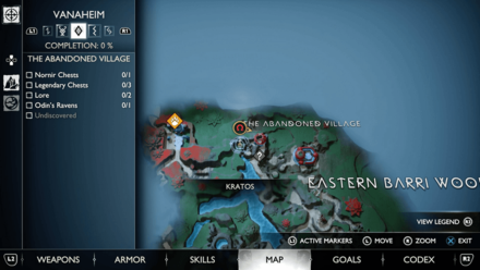 GoW Ragnarok - Map View