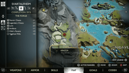 GoW Ragnarok - Map View