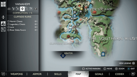 GoW Ragnarok - Map View