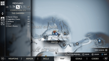 GoW Ragnarok - Map View