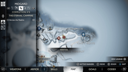 GoW Ragnarok - Map View