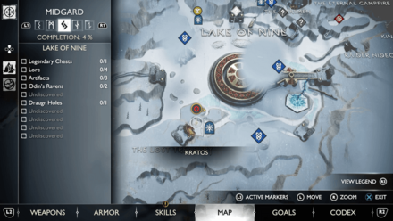 GoW Ragnarok - Map View