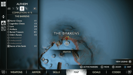 GoW Ragnarok - Map View