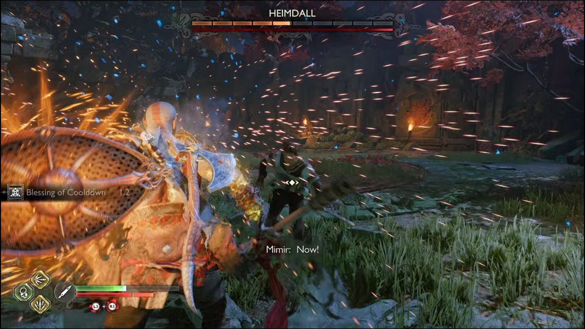 Ragnarok - parrying Heimdall